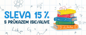 Hurá do školy | ISIC/ALIVE sleva v prodejnách zvýšena na 15 %