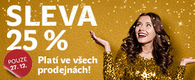 Velký povánoční výprodej | 25 % na úplně vše