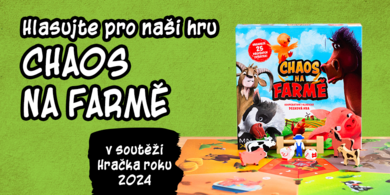 Hlasujte pro naši hru Chaos na farmě v soutěži Hračka roku 2024