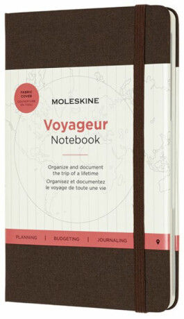 Moleskine - zápisník Voyageur - hnědý - neuveden