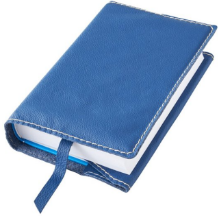Variabilní kožený obal na knihu se záložkou - kůže modrá tmavá - neuveden