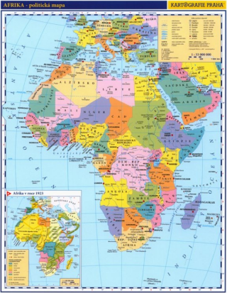 Afrika – příruční politická mapa - ,neuveden