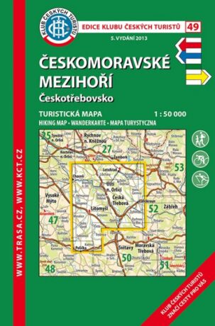 Českomoravské mezihoří /KČT 49 1:50T Turistická mapa - ,neuveden