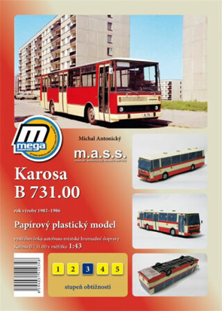 Karosa B 731.00 rok výroby 1982 - 1986/papírový model - Michal Antonický