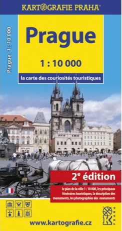 Prague - la carte des couriosités touristiques /1:10 tis. - neuveden