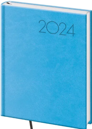 Diář 2024 denní B6 Print Pop - světle modrá - neuveden