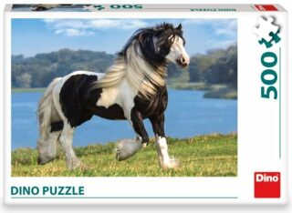 Puzzle Černobílý kůň 500 dílků - neuveden