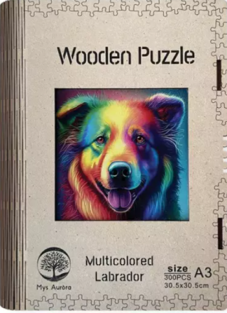 Dřevěné puzzle/Labrador A3 - neuveden