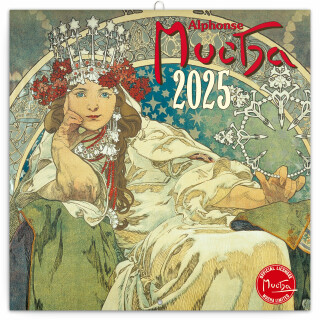 Poznámkový kalendář Alfons Mucha 2025 - 