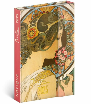 Týdenní magnetický diář Alfons Mucha 2025 - neuveden