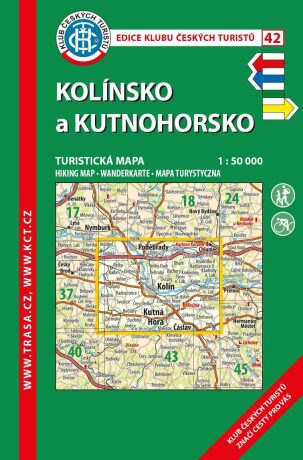KČT 42 Kolínsko a Kutnohorsko 1:50 000 Turistická mapa - neuveden