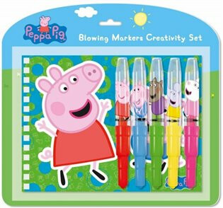 Peppa Pig - Set s foukacími fixy a notesem - neuveden