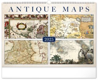 Kalendář 2025 nástěnný: Staré mapy, 48 × 33 cm - neuveden