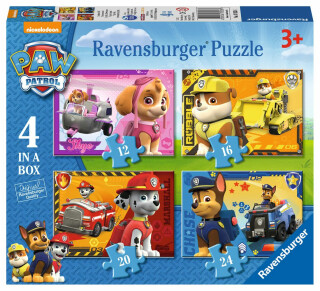 Ravensburger Puzzle Tlapková Patrola - Hrdinové 4v1 (12,16,20,24 dílků) - neuveden