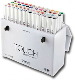 TOUCH Twin Brush Marker 48ks, základní v kufříku - 