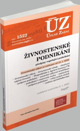 ÚZ 1522 Živnostenské podnikání, volný pohyb služeb, podpora podnikání - neuveden