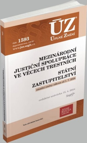 ÚZ 1593 Mezinárodní justiční spolupráce - 