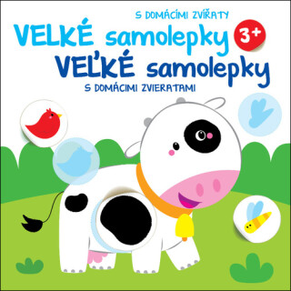 Velké samolepky s domácími zvířaty Kravička - 