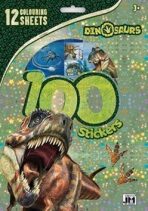 Dinosauři - 100 samolepek s omal. listy - 