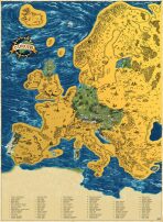 Stírací mapa Evropy Deluxe XL - zlatá - 