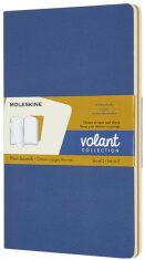 Moleskine - zápisníky Volant 2 ks - čistý, modrý a žlutý L - 