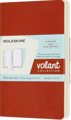 Moleskine Volant zápisník oranžový/modrý S, čistý (2ks) - 