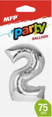 Balónek č.2 nafukovací fóliový 75 cm - 
