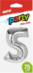 Balónek č.5 nafukovací fóliový 75 cm - 
