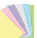 Filofax Náplň, Osobní, papír tečkovaný, mix barev pastel (6 barev) - 