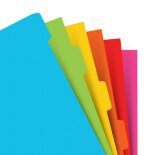 Filofax Náplň, Osobní, krajové výřezy čisté, 6 záložek, mix barev bright - 
