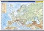Evropa - školní fyzická nástěnná mapa, 136x96 cm/1:5 mil. - 