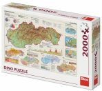 Puzzle mapa Slovenska 2000 dílků - 