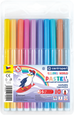Centropen Fixy COLOUR WORLD 7550 trojboké, sada 10 pastelových barev - 