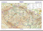 Česko – vlastivědná mapa – školní nástěnná mapa - 