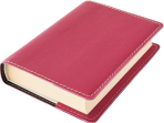 Kožený obal na knihu KLASIK - Růžová (XL) - 