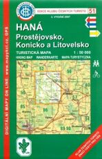 Haná Prostějovsko, Konicko /KČT 51 1:50T Turistická mapa - 