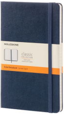 Moleskine - zápisník - linkovaný, modrý L  - 