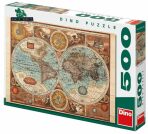 Mapa světa z roku 1626 - 500 puzzle - 