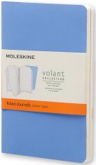 Moleskine - zápisníky Volant - 2ks světle modré, linkované S - 