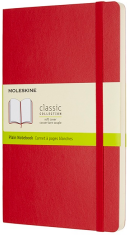 Moleskine - zápisník měkký, čistý, červený L - 