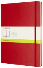 Moleskine - zápisník tvrdý, čistý, červený XL - 