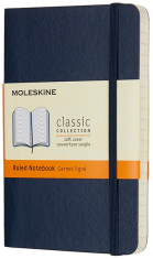 Moleskine - zápisník měkký, linkovaný, modrý S - 