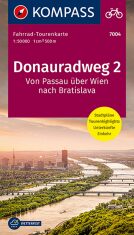 Donauradweg 2, Passau-Wien-Bratislava 1:50 000 / cykloturistická mapa KOMPASS 7004 - 