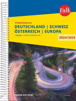 Německo, Rakousko, Švýcarsko 2024/2025 / autoatlas Falk (spirála) 1:300 000 - 