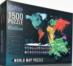 Puzzle mapa světa 1500 dílků - 