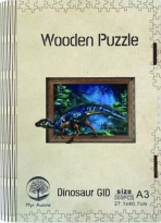 Puzzle Dinosaurus A3, dřevěné, svítící - 