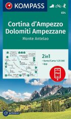 Cortina d´Ampezzo, Dolomiti Ampezzane, Monte Antelao 1:25 000 / turistická mapa KOMPASS 654 - 