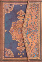 Diář Paperblanks 2025, Safavid Indigo - 12M, Mini, horizontální - 