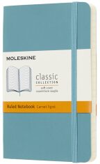 Moleskine - Zápisník měkký linkovaný modrozelený S - 
