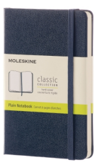 Moleskine - zápisník tvrdý, čistý, modrý S - 
